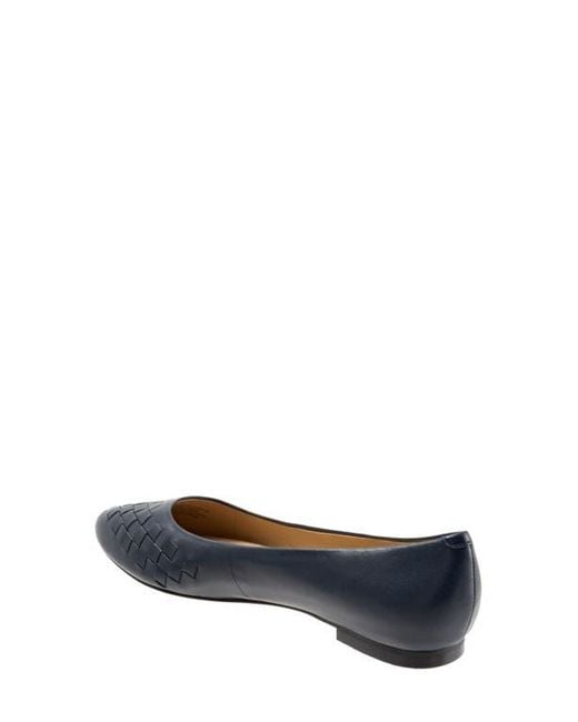 Trotters Blue Estee Woven Flat