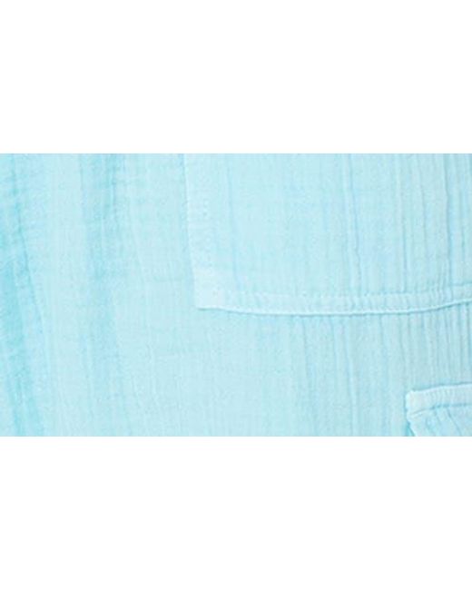 Roxy Blue Precious Cargo Beach Cotton Gauze Pants