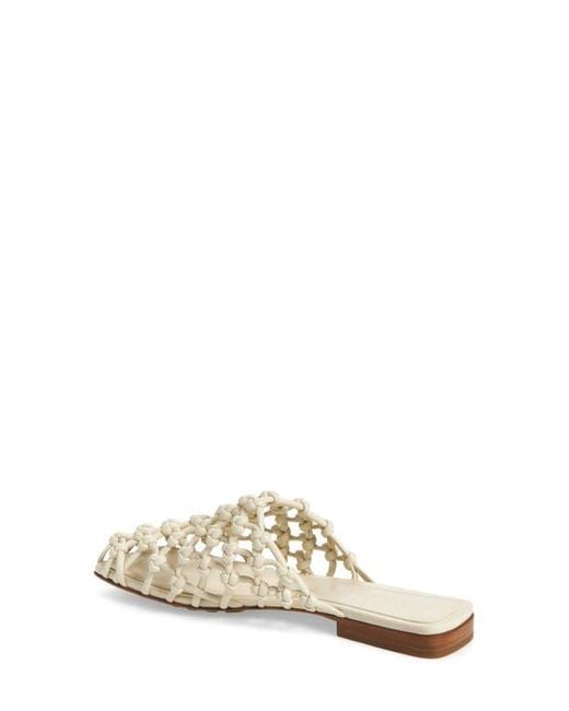 Bottega Veneta White Knotted Weave Mule