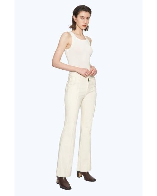 Bayeas White High Waist Flare Jeans