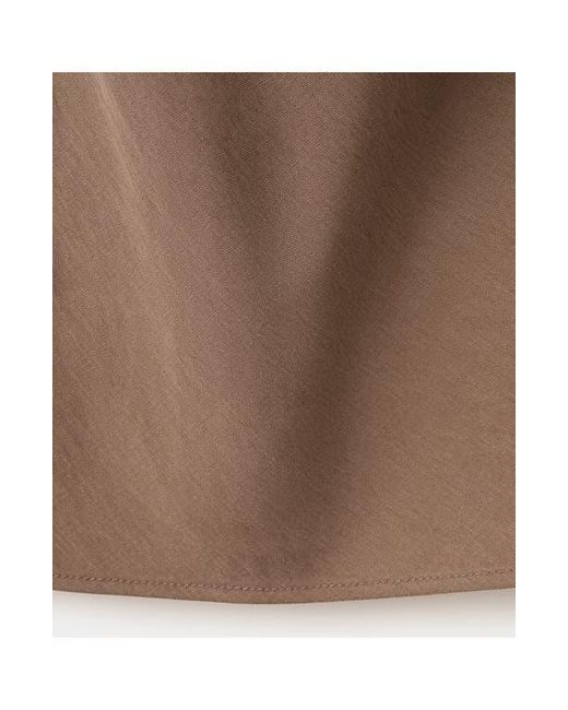 Mango Brown Cowl Halter Neck Top