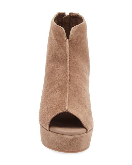 Chocolat Blu Brown Gabe Open Toe Platform Bootie