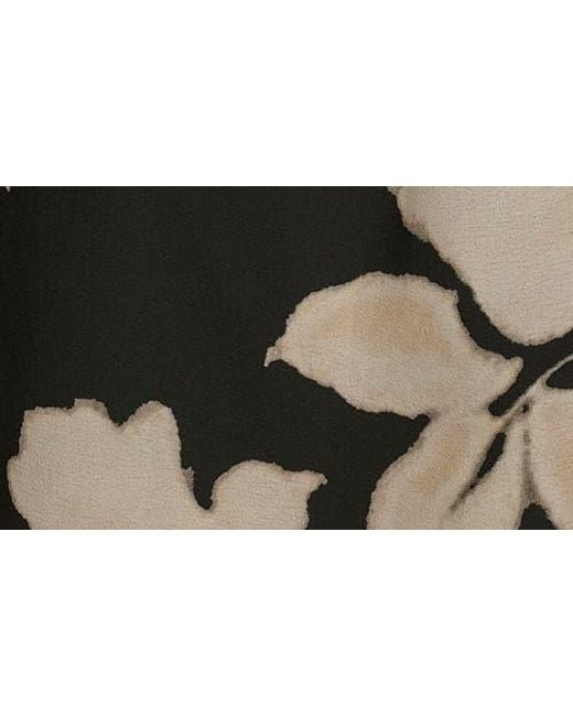 Donna Karan Multicolor Floral Print Long Sleeve Shirtdress