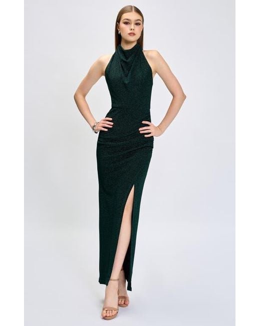 Bariano Women's Green Allie High Neck Cowl Maxi - www.jkreigsman.com