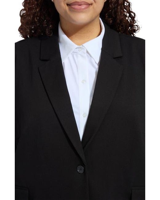 Lyssé Black Ntials One-Button Ponte Blazer