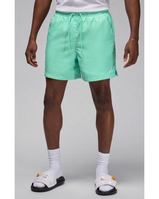 Nike Green Essential Poolside Drawstring Shorts for men