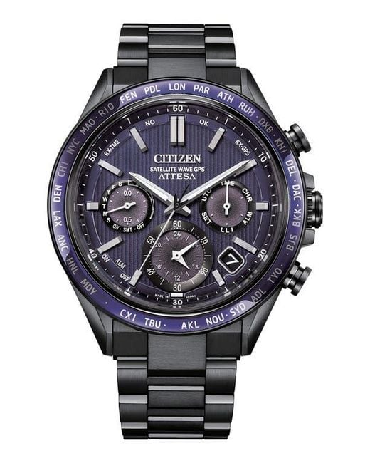 CITIZEN アテッサGMT Citizen Attesa Satellite Wave Gps Gmt Automatic Greytone Bracelet