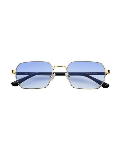 Freyrs Eyewear Blue Superior Rectangular Sunglasses
