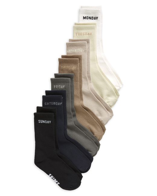 Skims Multicolor Assorted 7-pack Days Of The Week Socks
