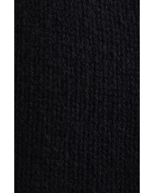 CECILIE BAHNSEN Black Bill Ruffled Peplum Recycled Cashmere & Wool Sweater Vest