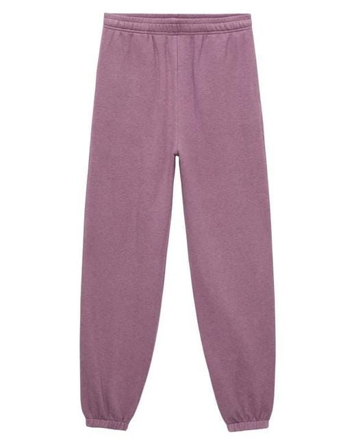 Mango Purple Stretch Cotton Fleece Joggers