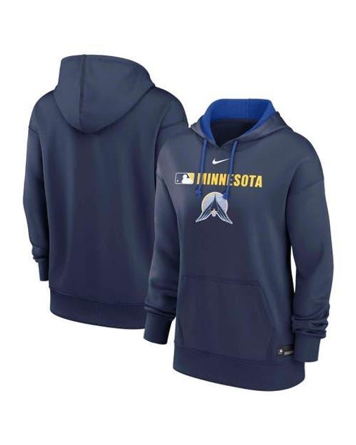 Nike Blue Minnesota Twins Authentic Collection City Connect Performance Pullover Hoodie