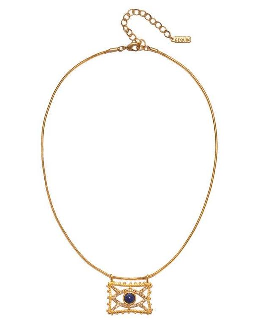 Sequin Metallic Nour Evil Eye Necklace