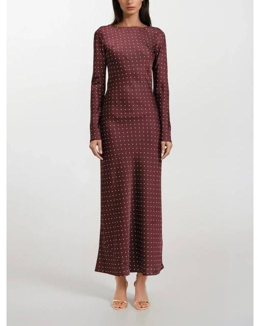 Sisterly Red Adele Polka-Dot Gown