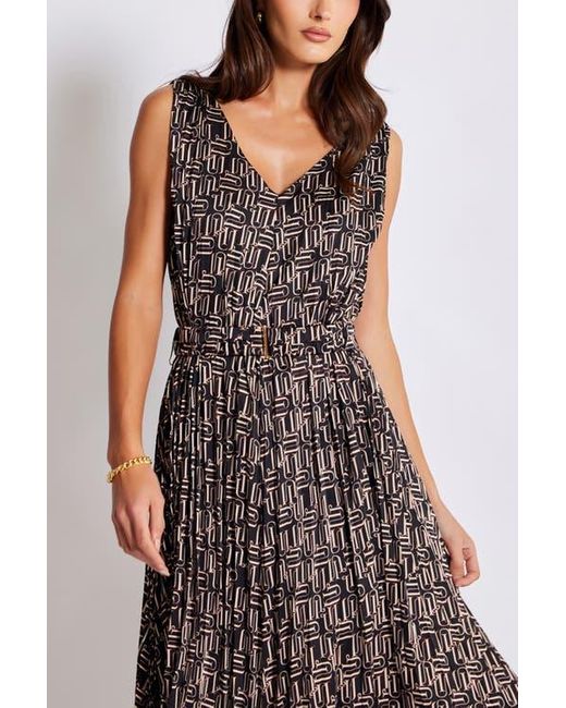 Bishop + Young Brown Highbrow Pleat Dress