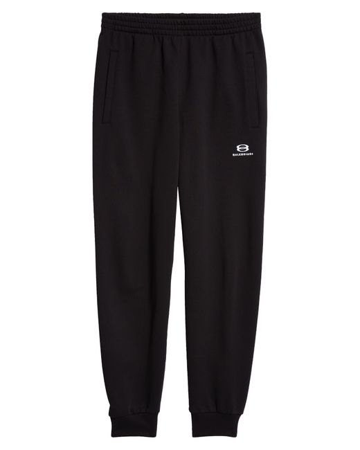 Balenciaga Infinity Logo Slim Fit Cotton joggers in Black for Men | Lyst