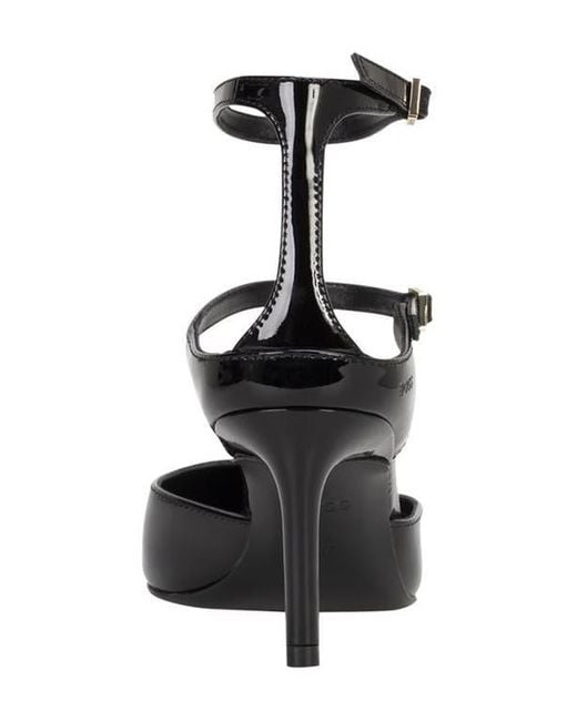 Boss Black Gracey Ankle Strap Pointed Toe Pump