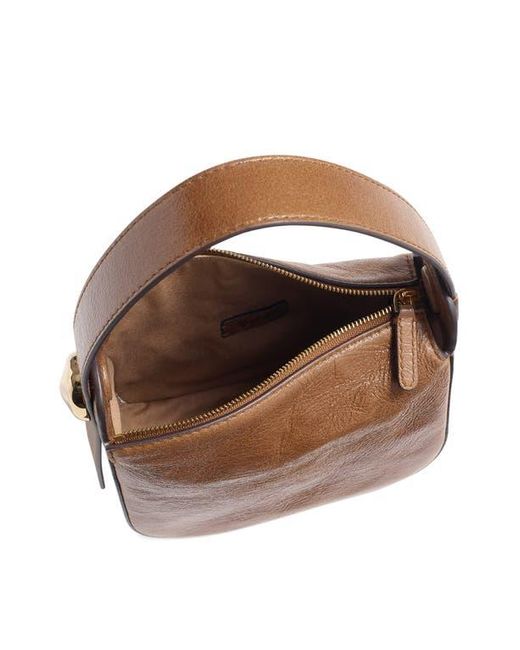 Madewell Brown The Sculpted Metal Wristlet Bag