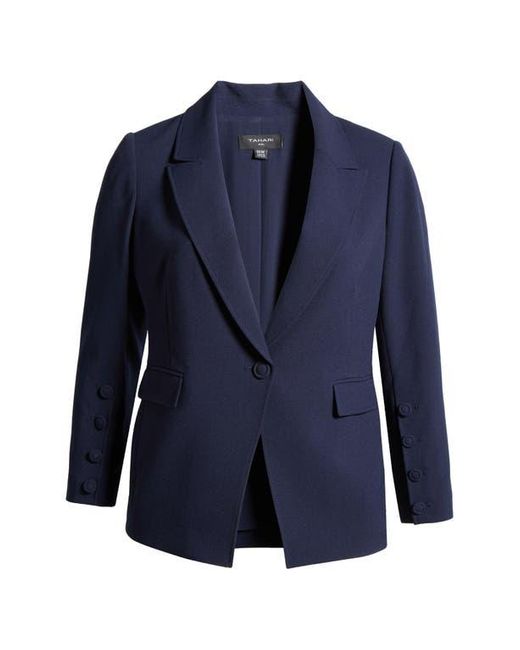 Tahari Blue One-Button Blazer