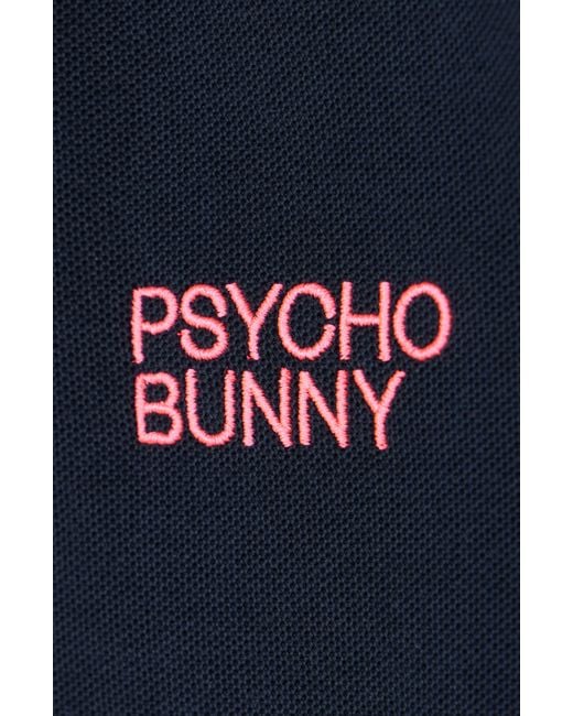 Psycho Bunny Blue Wasterlo Tipped Piqué Polo for men