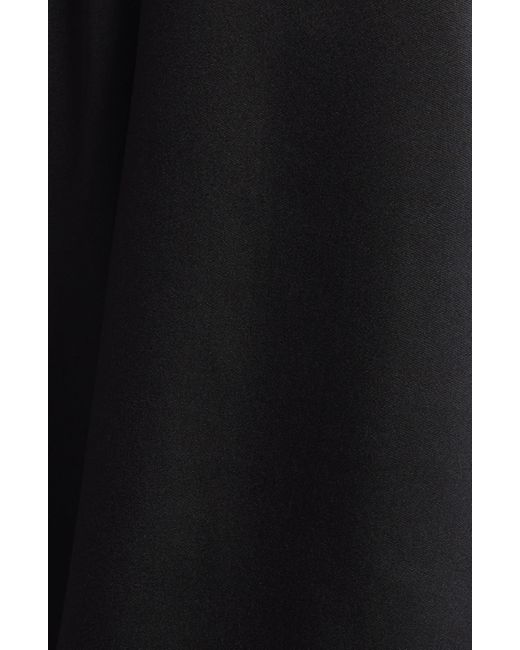 Amsale Black Strapless High-low Mikado Gown