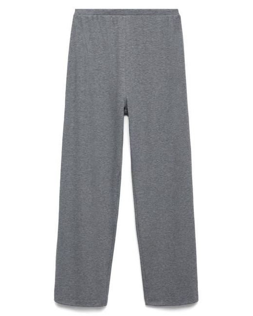 Mango Gray Rib Pajama Pants