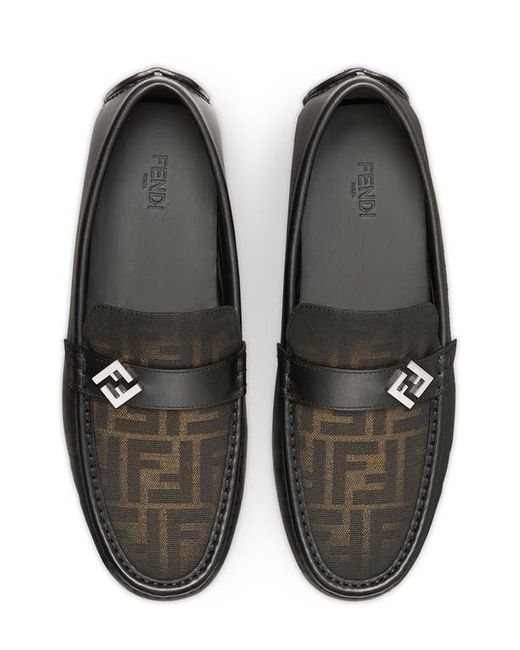 Fendi Multicolor Ff Square Driving Loafer for men