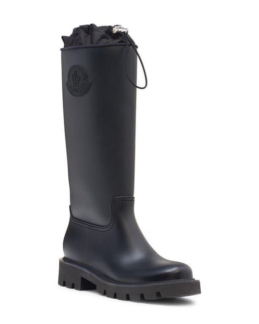 Moncler Black Kickstream Waterproof Rain Boot