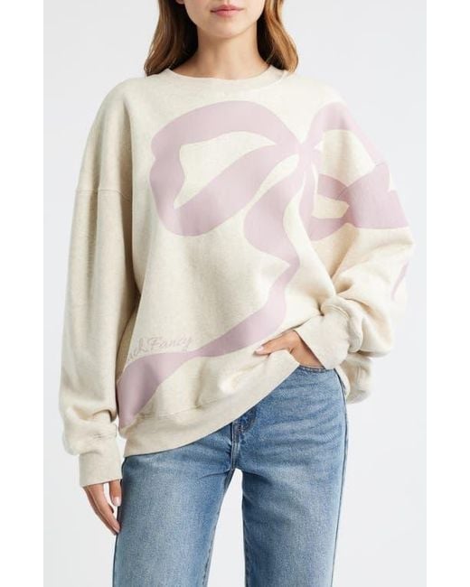LoveShackFancy Women's White Palo Cotton Blend Sweatshirt