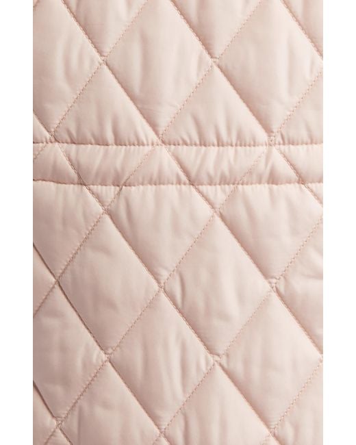 Michael Kors Natural Water Resistant Diamond Quilted Hooded Jacket