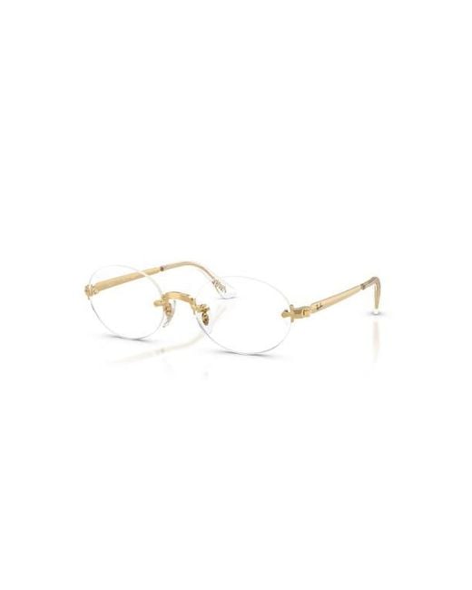 Ray-Ban Metallic 52Mm Oval Optical Glasses