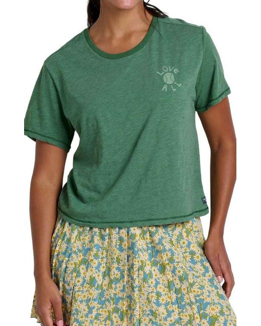 Toad & Co. Green Boundless Jersey Short Sleeve Crew