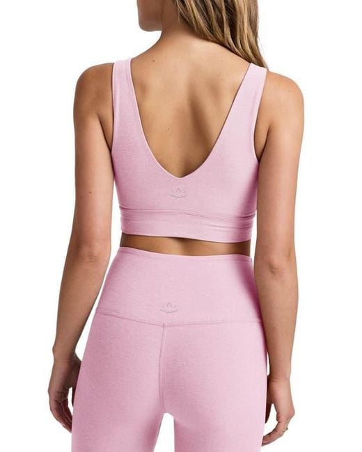 Beyond Yoga Purple Space Dye Longline Sports Bra