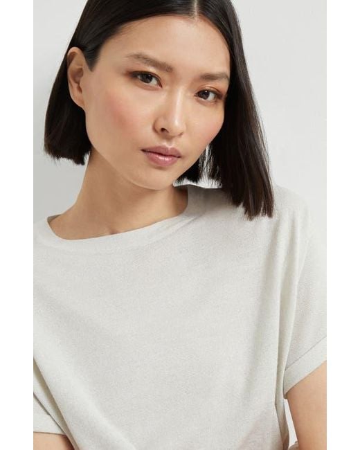 Brunello Cucinelli White Cashmere And Silk Lightweight Sweater
