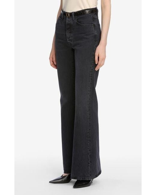 FRAME Blue The Lax High Waist Flare Jeans