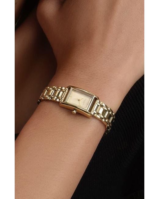Olivia Burton Metallic Mini Grove Rectangular Bracelet Watch, 16Mm