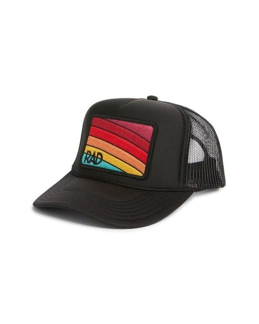 Friday Feelin Black Rad Patch Trucker Hat
