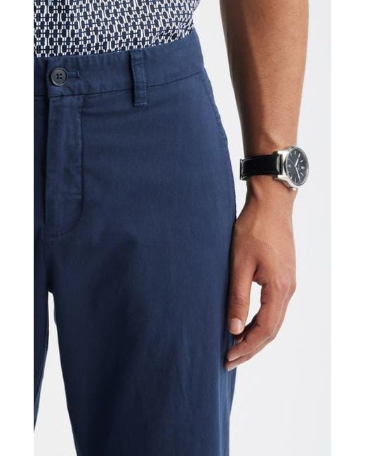 Nordstrom Blue Straight Stretch Cotton Chinos for men