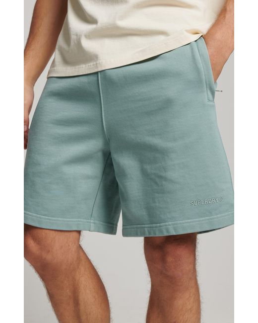 Superdry Code Essential Overdye Sweat Shorts in Green for Men | Lyst
