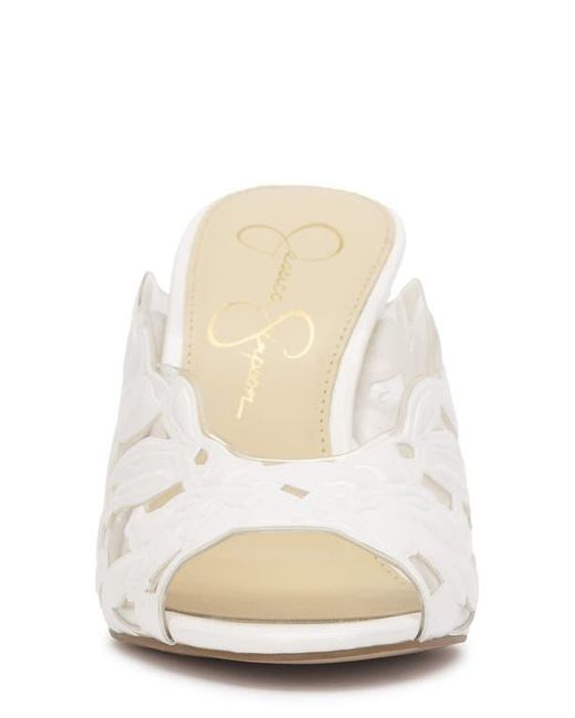 Jessica Simpson White Justera Slide Sandal