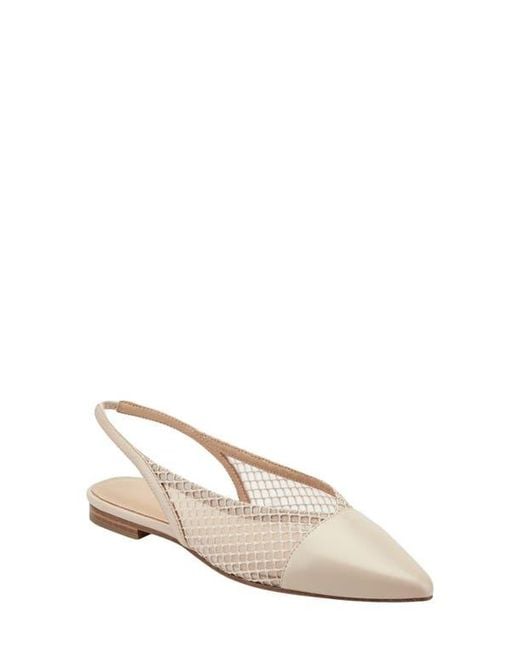 Marc Fisher Natural Davin Pointed Toe Slingback Flat