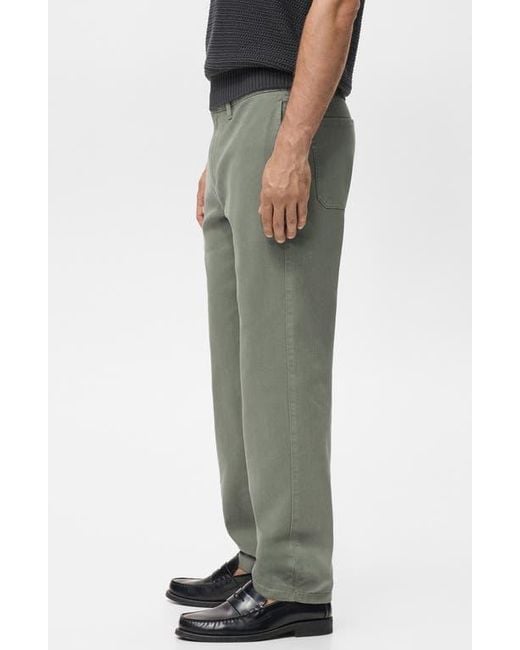 Mango Green Regular Fit Jeans for men