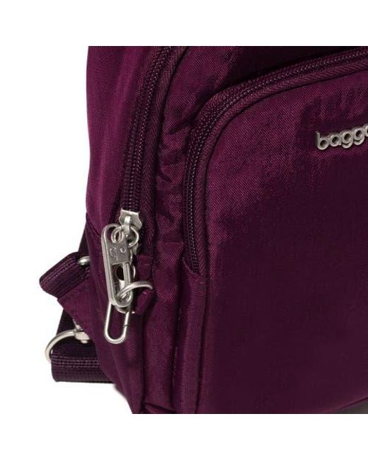 Baggallini Purple Securtex Anti-Theft Daytripper Sling Bag