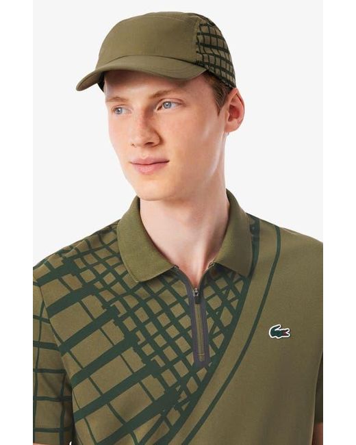 Lacoste Green Half Zip Polo for men