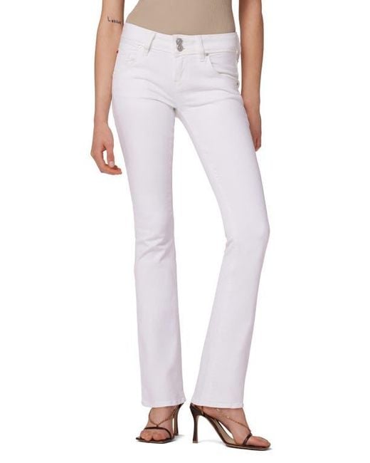 Hudson White Beth Mid Rise Bootcut