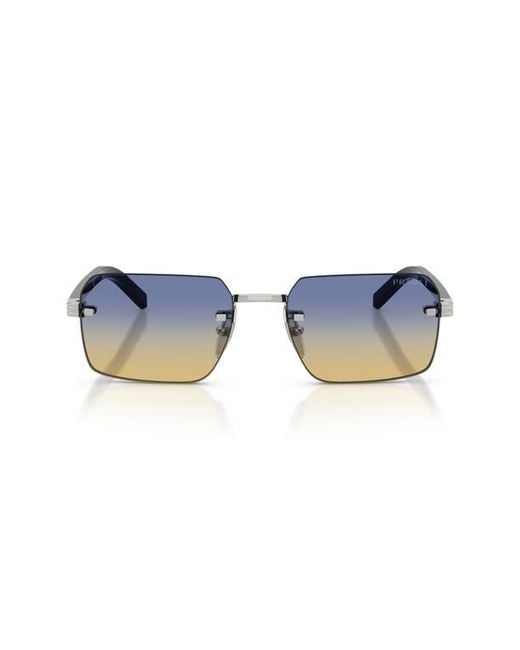 Prada Blue 55Mm Gradient Rectangular Sunglasses for men