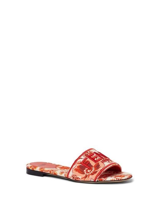 Fendi Red Sunshine Flat Sandal