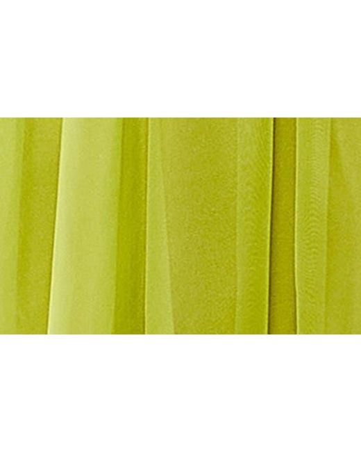 Mac Duggal Green Ruffle Cutout Asymmetric Chiffon Cocktail Dress
