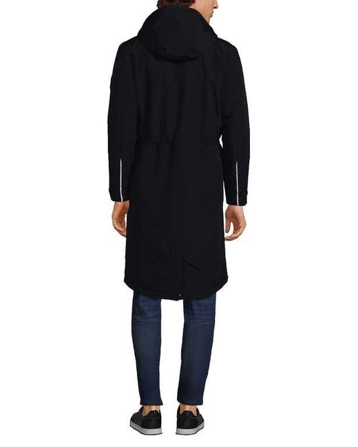 Lands' End Black Squall Waterproof Insulated Winter Stadium Coat for men