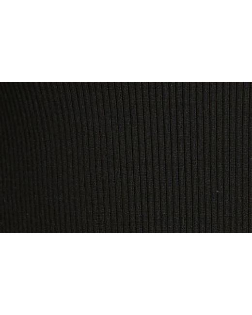 Tahari Black Emily Embroidered Flutter Sleeve Sweater
